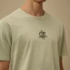 1020 Jersey-Hemd mit kurzen Ärmeln und Stickerei