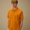 1020 Jersey Kurzarm-Polo mit halbem Reißverschluss