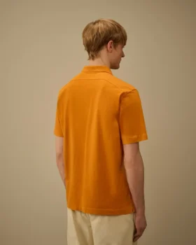 1020 Jersey Kurzarm-Polo mit halbem Reißverschluss