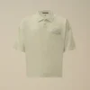 20/1 Jersey Kurzarm-Polo mit kastenförmigem Logo