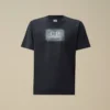 24/1 Jersey-Hemd mit kurzen Ärmeln und Logo-Etikett