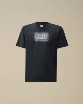 24/1 Jersey-Hemd mit kurzen Ärmeln und Logo-Etikett