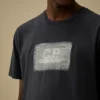 24/1 Jersey-Hemd mit kurzen Ärmeln und Logo-Etikett