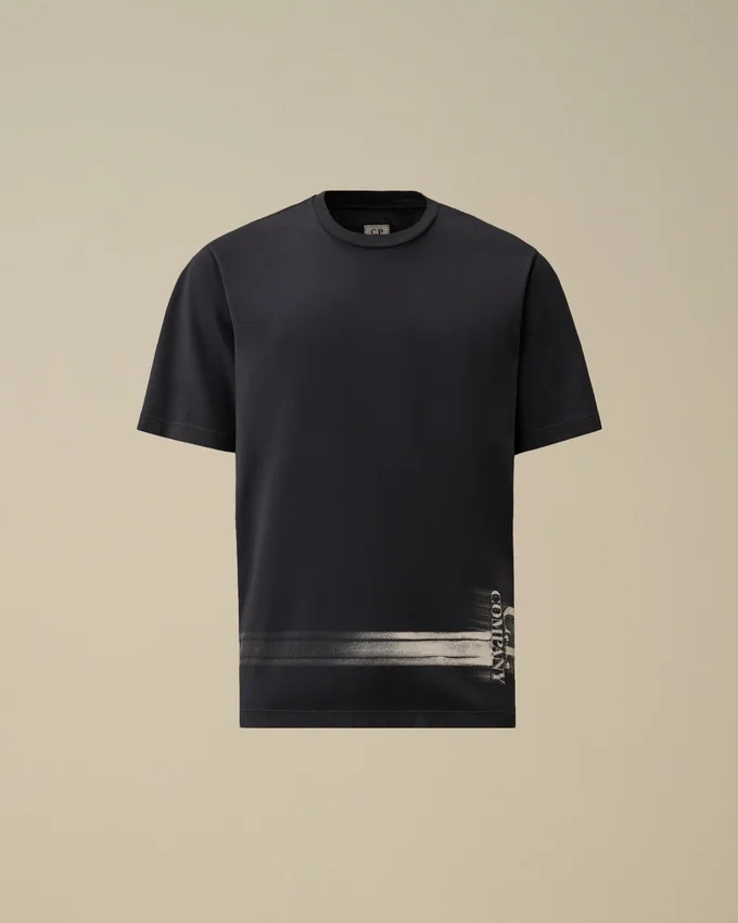 24/1 Jersey-Hemd mit kurzen Ärmeln und Logo unten
