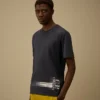 24/1 Jersey-Hemd mit kurzen Ärmeln und Logo unten