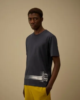 24/1 Jersey-Hemd mit kurzen Ärmeln und Logo unten