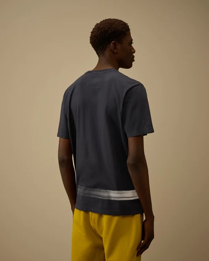 24/1 Jersey-Hemd mit kurzen Ärmeln und Logo unten