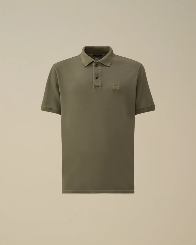 24/1 Piqué, pigmentgefärbt, Kurzarm-Polo