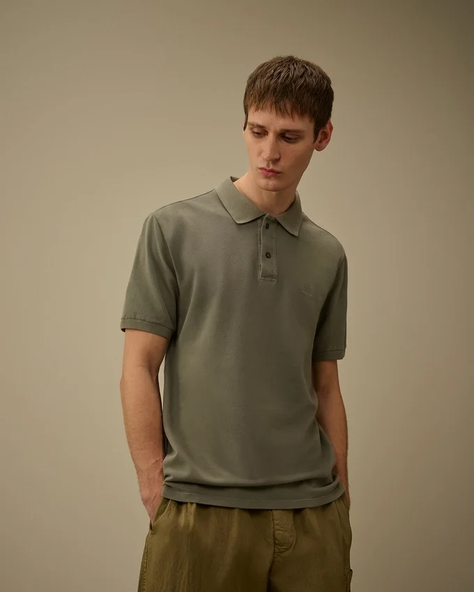 24/1 Piqué, pigmentgefärbt, Kurzarm-Polo