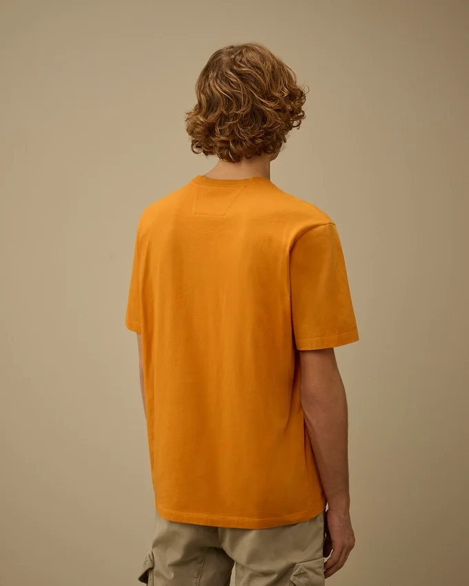 30/1-Jersey-Hemd mit kurzen Ärmeln und Logo-Aufnäher