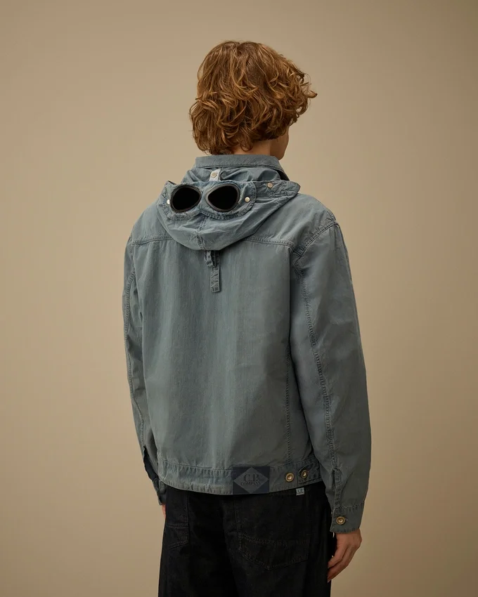 50 Fili Indigo gebleichte Goggle Jacket