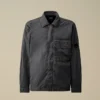 50 Fili Wax Overshirt mit Reißverschluss und Lens-Detail