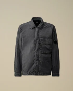 50 Fili Wax Overshirt mit Reißverschluss und Lens-Detail