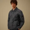 50 Fili Wax Overshirt mit Reißverschluss und Lens-Detail