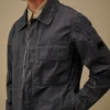 50 Fili Wax Overshirt mit Reißverschluss und Lens-Detail