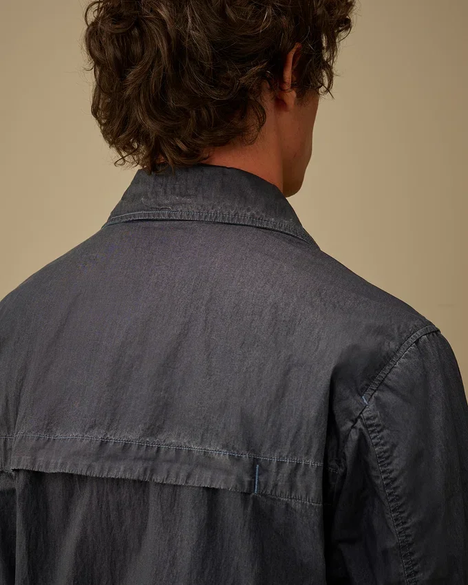 50 Fili Wax Overshirt mit Reißverschluss und Lens-Detail