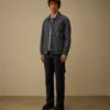 50 Fili Wax Overshirt mit Reißverschluss und Lens-Detail