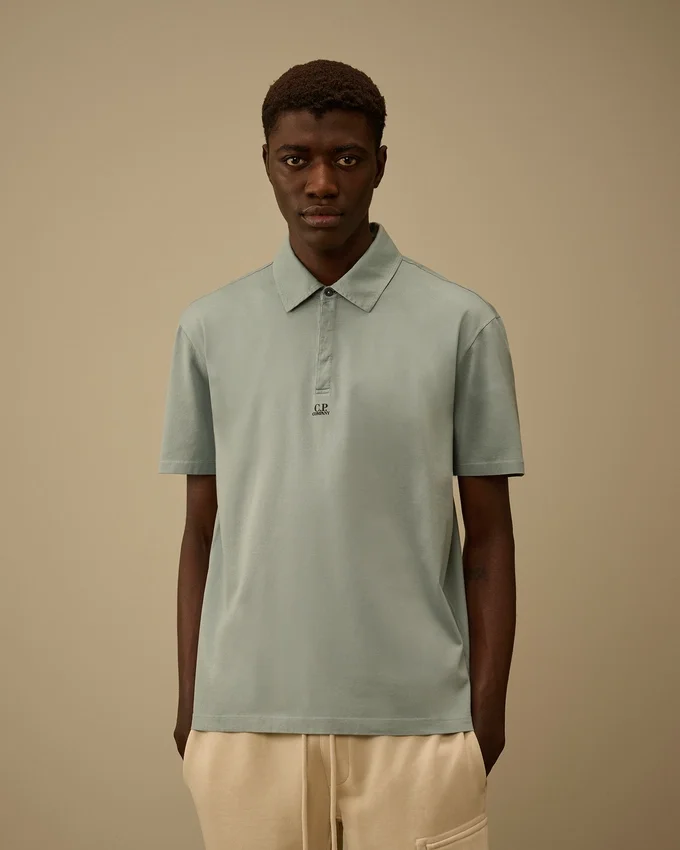 70/2 merzerisiertes Jersey Gasato Kurzarm-Logo-Polo