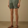 Badeshorts mit Eco-Chrome R-Grafikstickerei