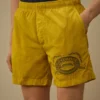 Badeshorts mit Eco-Chrome R-Grafikstickerei