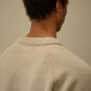 Baumwoll-Chenille-Polo-Pullover mit „Lens“-Motiv