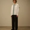 Baumwoll-Gabardine-Hose mit lockeren Abnähern