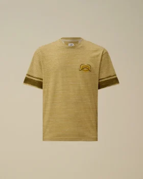 Bedrucktes Jersey-Hemd mit kurzen Ärmeln und Logo im 20/1-Stich