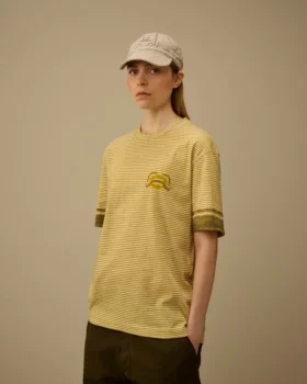 Bedrucktes Jersey-Hemd mit kurzen Ärmeln und Logo im 20/1-Stich