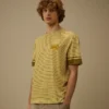 Bedrucktes Jersey-Hemd mit kurzen Ärmeln und Logo im 20/1-Stich