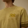 Bedrucktes Jersey-Hemd mit kurzen Ärmeln und Logo im 20/1-Stich