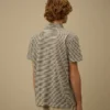 Bedrucktes Jersey-Polohemd mit kurzen Ärmeln und Logo, 20/1