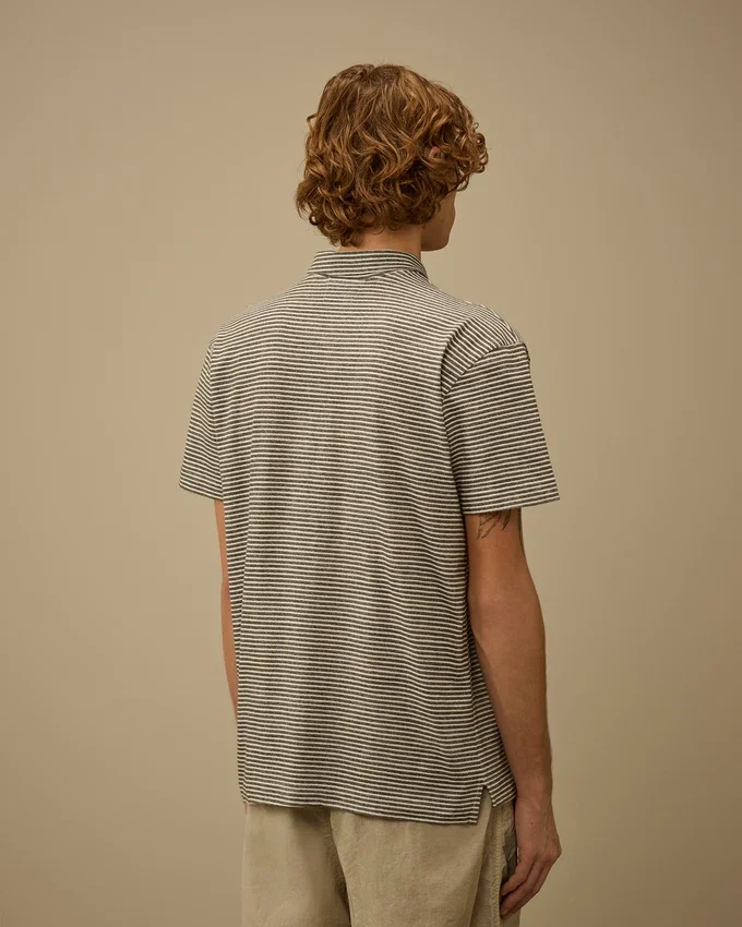 Bedrucktes Jersey-Polohemd mit kurzen Ärmeln und Logo, 20/1