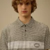 Bedrucktes Jersey-Polohemd mit kurzen Ärmeln und Logo, 20/1