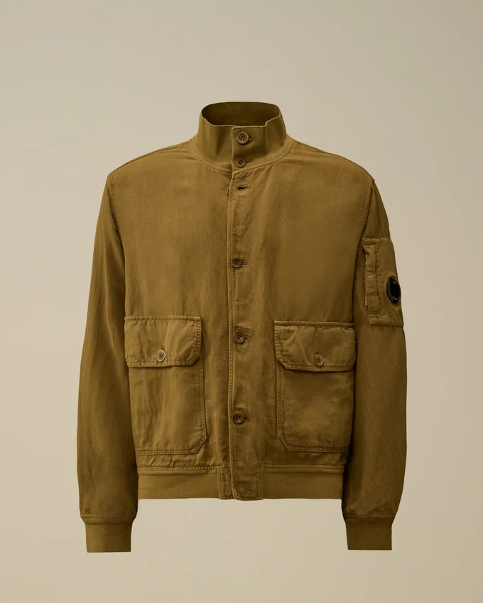 Bomberjacke mit gebrochenen Lenses aus Twill