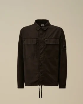 Boxy-Overshirt aus Baumwoll-Ripstop mit Lens-Knopfleiste