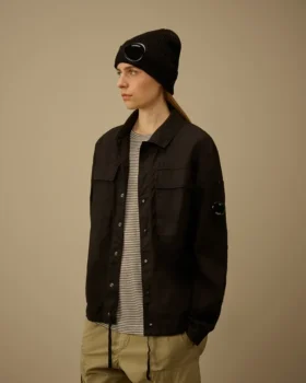 Boxy-Overshirt aus Baumwoll-Ripstop mit Lens-Knopfleiste