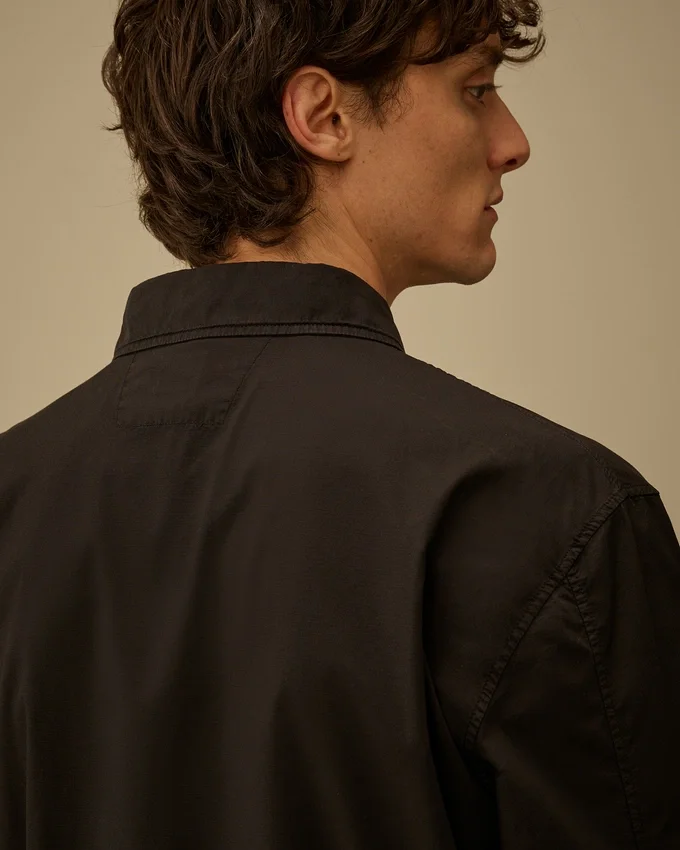 Boxy-Overshirt aus Baumwoll-Ripstop mit Lens-Knopfleiste