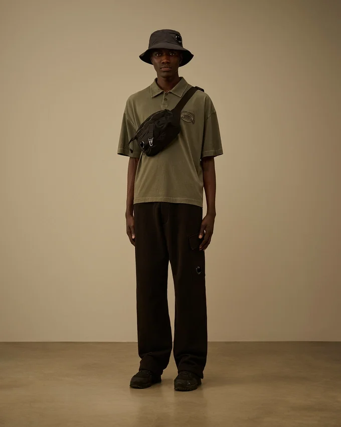 Cargo-Jogginghose aus diagonal geripptem Fleece