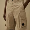 Cargo-Shorts aus Baumwoll-Gabardine mit Lens-Details