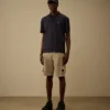 Cargo-Shorts aus Baumwoll-Gabardine mit Lens-Details