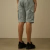 Cargo-Shorts aus Stretch-Satin mit Linsen