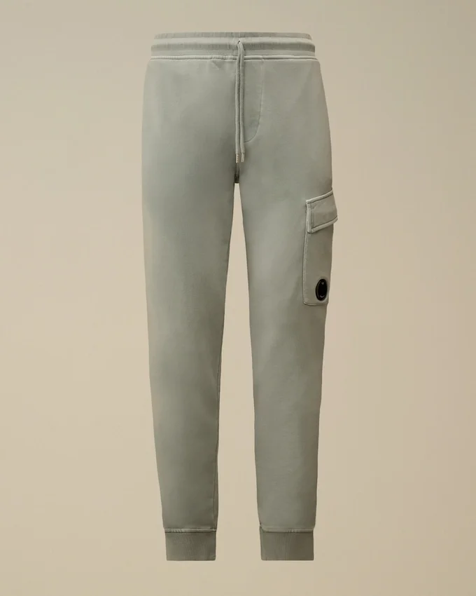 Cargo-Sweathose aus diagonal gewebtem Baumwollfleece mit Lens-Detail