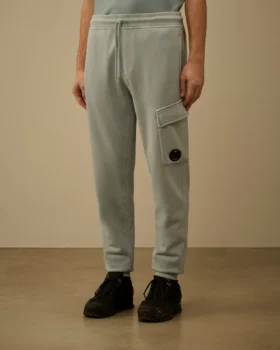 Cargo-Sweathose aus diagonal gewebtem Baumwollfleece mit Lens-Detail