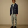 Cargo-Sweathose aus diagonal gewebtem Baumwollfleece mit Lens-Detail