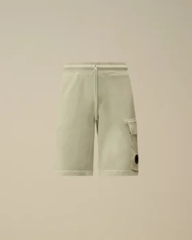 Cargo-Sweatshorts aus diagonal gewebtem Baumwollfleece