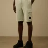 Cargo-Sweatshorts aus diagonal gewebtem Baumwollfleece