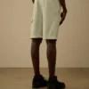 Cargo-Sweatshorts aus diagonal gewebtem Baumwollfleece