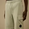 Cargo-Sweatshorts aus diagonal gewebtem Baumwollfleece