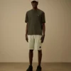 Cargo-Sweatshorts aus diagonal gewebtem Baumwollfleece