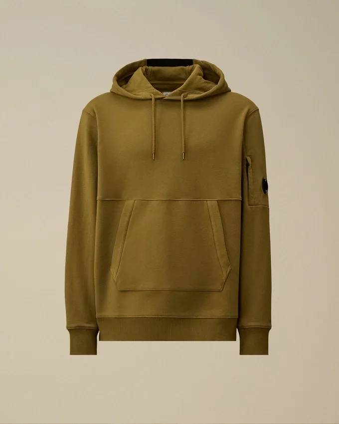 Diagonal-Fleece-Kapuzen-Lens-Sweatshirt